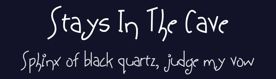 Stays In The Cave — Display Font — thumbnail 2