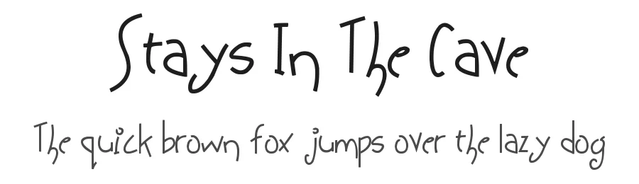Stays In The Cave — Display Font
