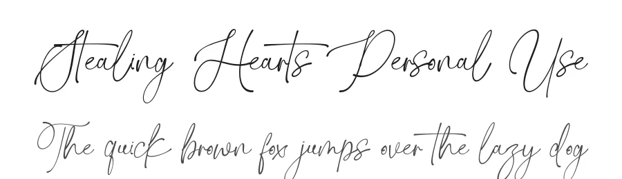Stealing Hearts Personal Use by Donis Miftahudin — Display Font