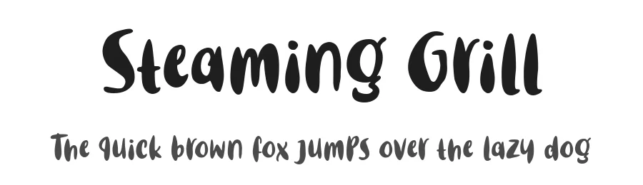 Steaming Grill by Keithzo; Situjuh Nazara — Display Font
