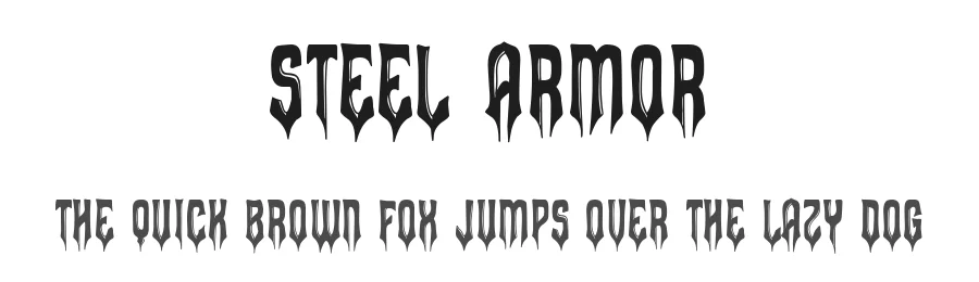 Steel Armor by Woodcutter Manero — Display Font