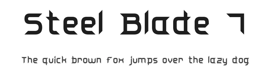 Steel Blade 7 by Sizenko Alexander — Display Font