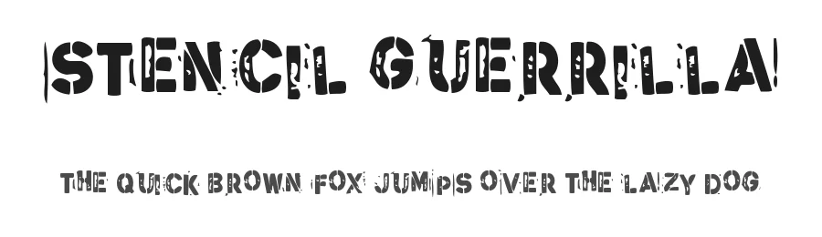 Stencil Guerrilla by Woodcutter Manero — Display Font