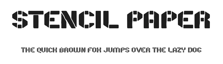 Stencil Paper by Woodcutter Manero — Display Font