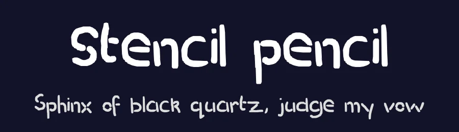 stencil pencil — Display Font — thumbnail 2