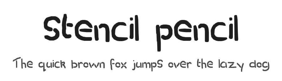 stencil pencil — Display Font