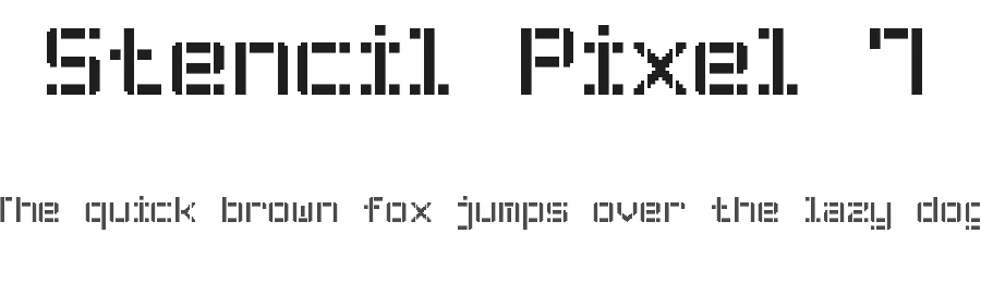 Stencil Pixel 7 by Sizenko Alexander — Display Font