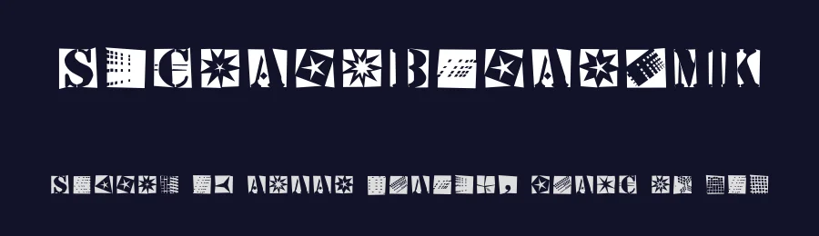 StencilBricksMK — Display Font — thumbnail 2