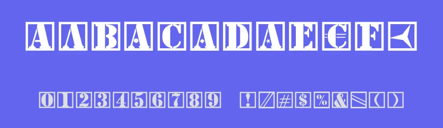 StencilBricksNineSeven — Display Font — thumbnail 3