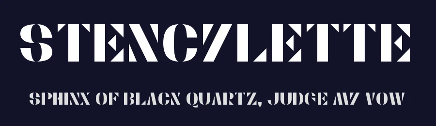 Stencylette — Display Font — thumbnail 2