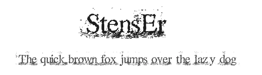 StensEr — Display Font