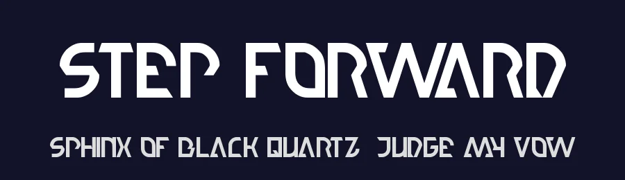 step forward by http://www.dafont.com/wino-s-kadir.d2209 — Display Font — thumbnail 2