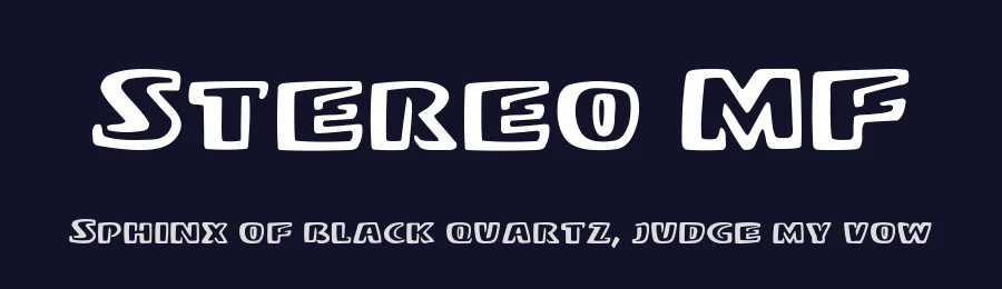 Stereo MF — Display Font — thumbnail 2