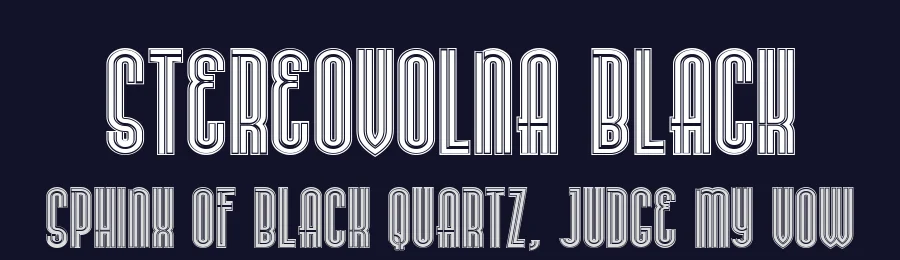 Stereovolna Black by Gophmann Alexandra Leopoldovna — Display Font — thumbnail 2