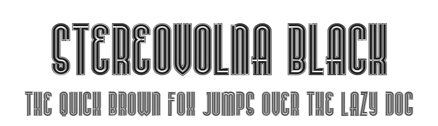 Stereovolna Black by Gophmann Alexandra Leopoldovna — Display Font
