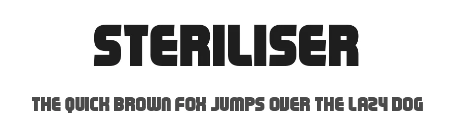 Steriliser by AM — Display Font