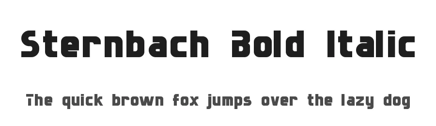 Sternbach Bold Italic by Neale Davidson — Display Font