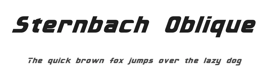 Sternbach Oblique by Neale Davidson — Display Font