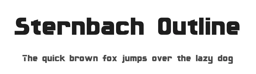 Sternbach Outline by Neale Davidson — Display Font