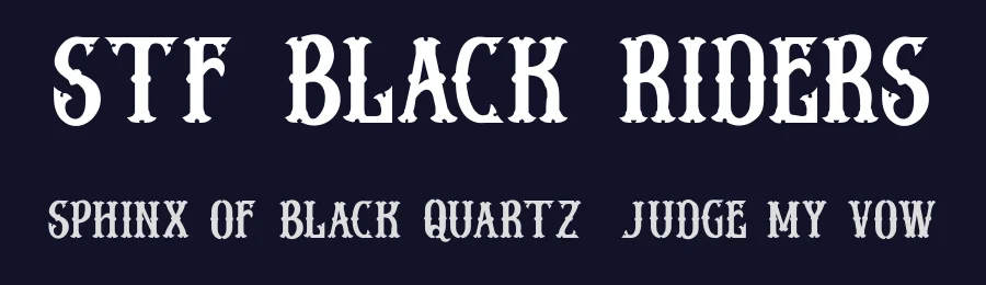 Stf BLACK RIDERS — Display Font — thumbnail 2