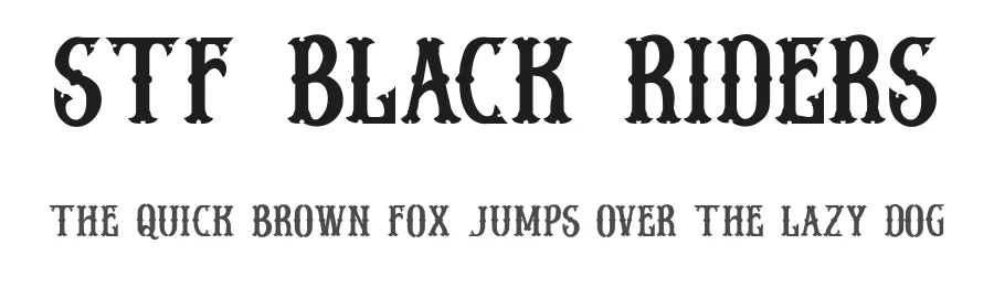 Stf BLACK RIDERS — Display Font