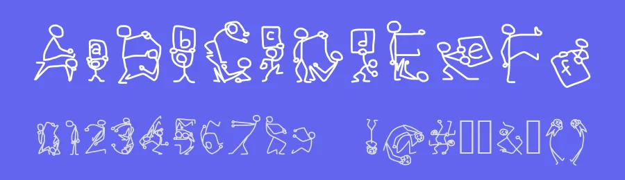 Stick Figures — Display Font — thumbnail 3