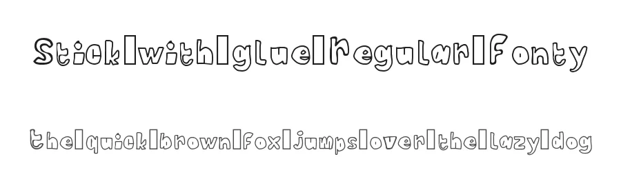 Stick with glue Regular Fonty by heaven — Display Font