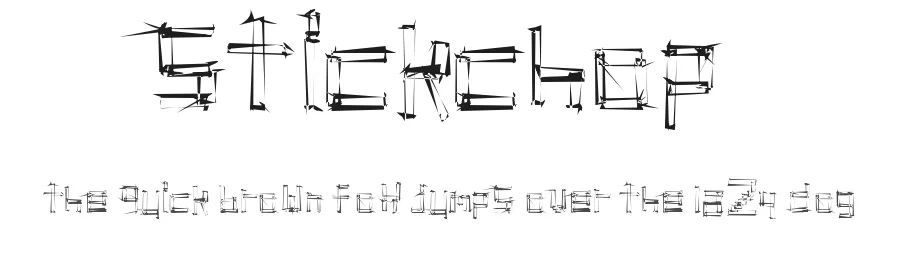 stickchop by max infeld — Display Font