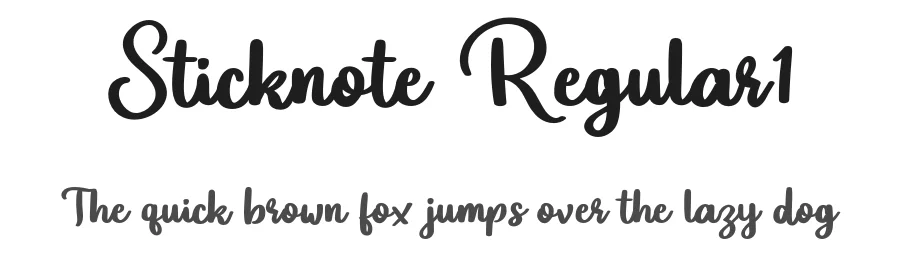 Sticknote Regular1 by Jos Gandos — Display Font