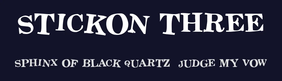 Stickon Three — Display Font — thumbnail 2