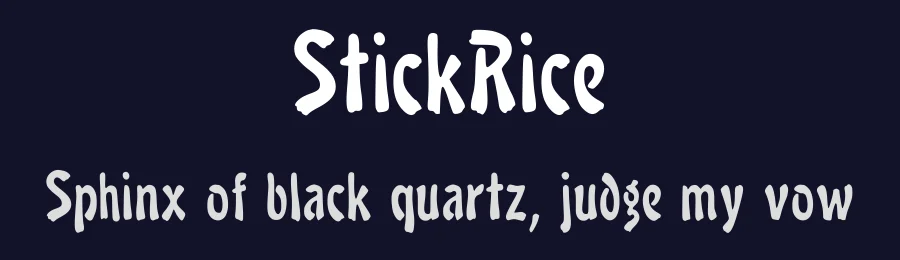 StickRice — Display Font — thumbnail 2