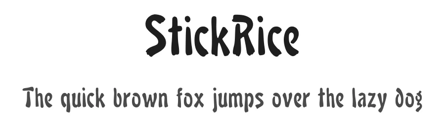 StickRice — Display Font