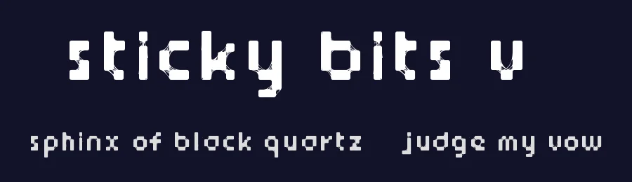 Sticky bits v2 by Lander De Wandel — Display Font — thumbnail 2