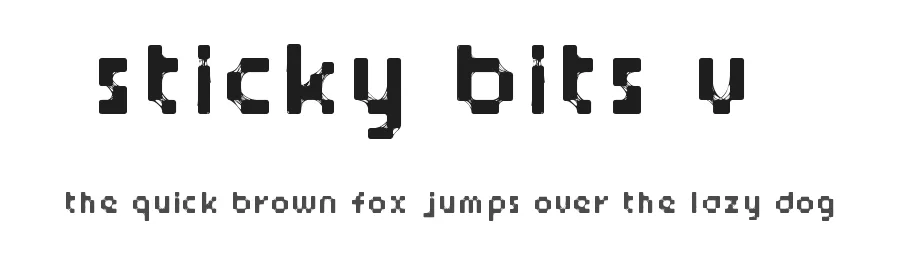 Sticky bits v2 by Lander De Wandel — Display Font