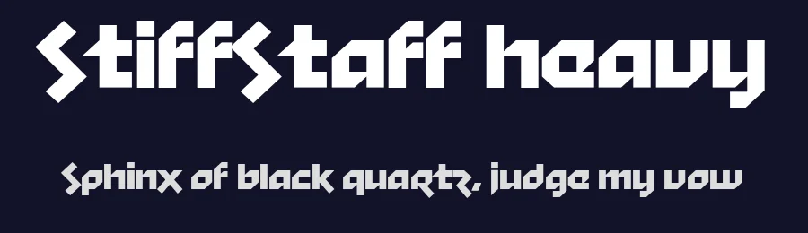 StiffStaff Heavy by Borislav Alexandrov — Display Font — thumbnail 2