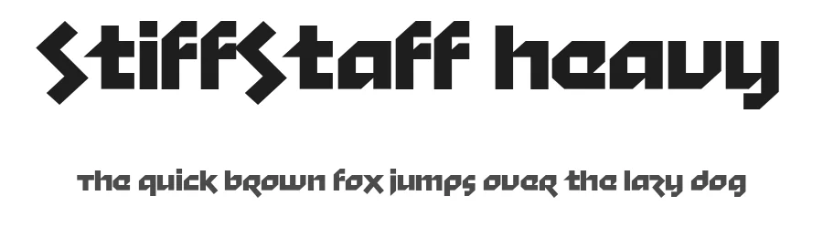 StiffStaff Heavy by Borislav Alexandrov — Display Font
