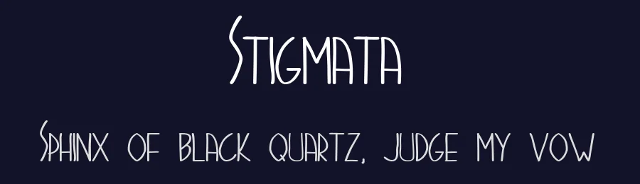 Stigmata — Display Font — thumbnail 2