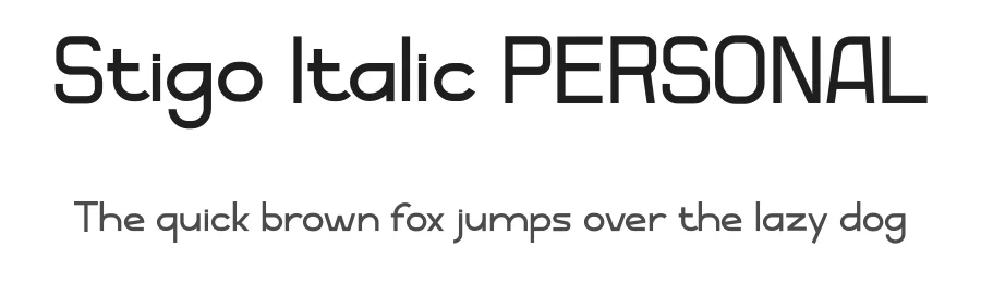 Stigo Italic PERSONAL by rozikan — Display Font