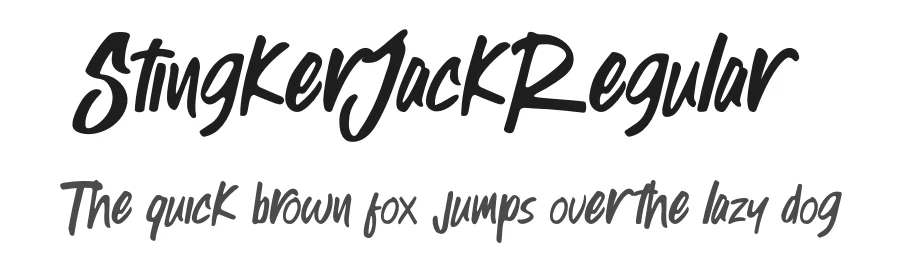 StingkerJackRegular by Candacreative — Display Font