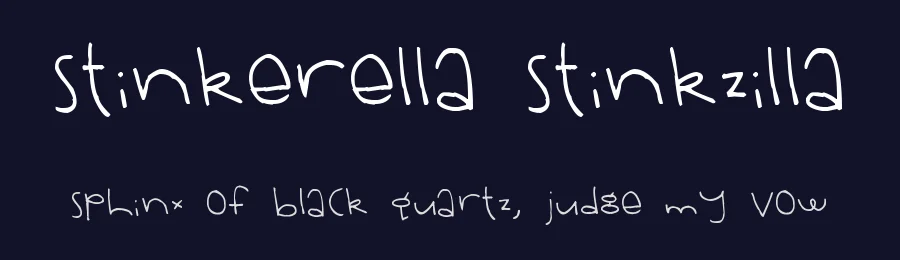Stinkerella Stinkzilla — Display Font — thumbnail 2