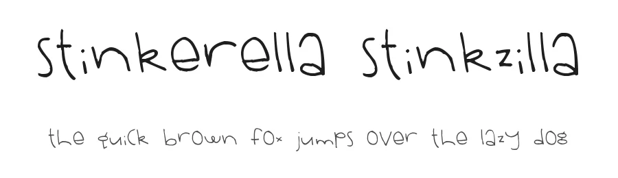 Stinkerella Stinkzilla — Display Font