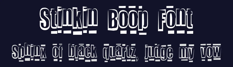 Stinkin Boop Font — Display Font — thumbnail 2