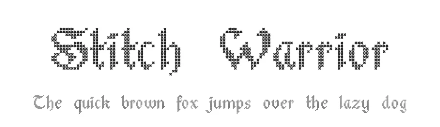 Stitch Warrior by Roland Huse — Display Font