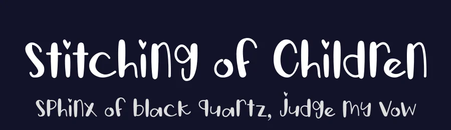 Stitching of Children by © wildan suprian syah — Display Font — thumbnail 2