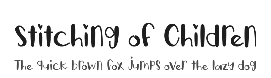 Stitching of Children by © wildan suprian syah — Display Font
