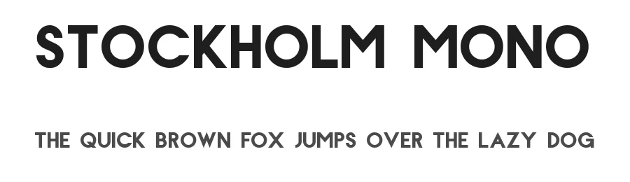 Stockholm Mono by Antonio Rodrigues Jr — Display Font
