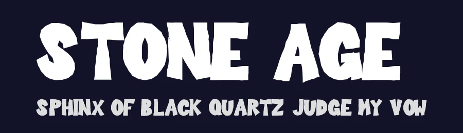 Stone Age1 — Display Font — thumbnail 2