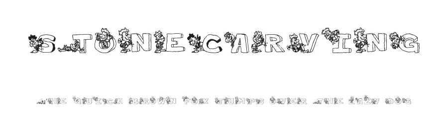 StoneCarving by Character — Display Font