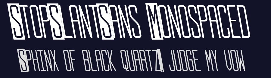 StopSlantSans Monospaced — Display Font — thumbnail 2