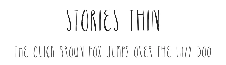 Stories Thin by Joanna Varro — Display Font